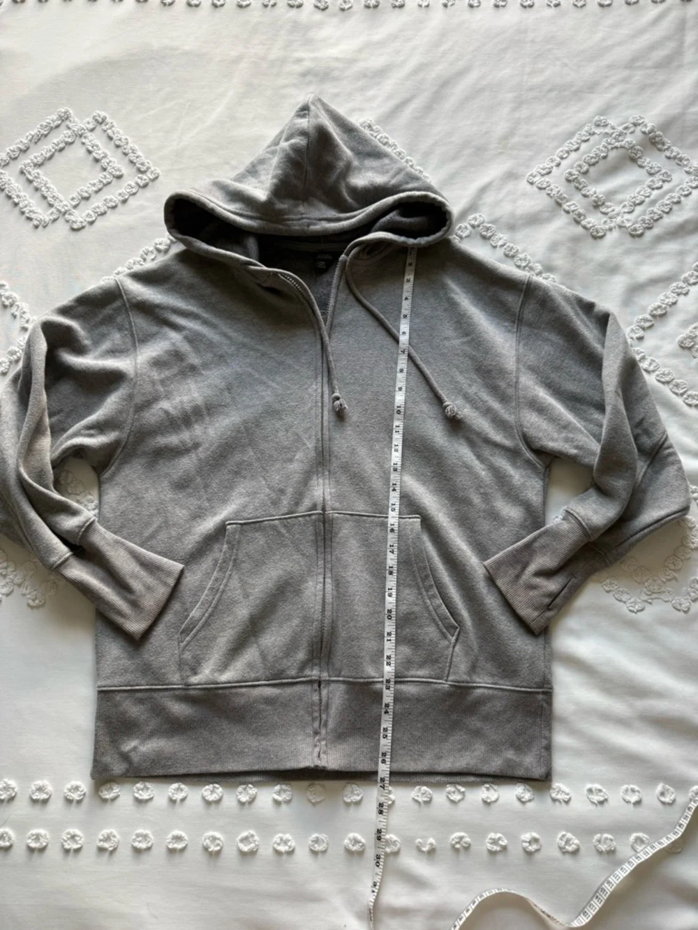 Wild Fable Oversized Gray Full-Zip Hooded Sweatshirt - Picture 7 of 8